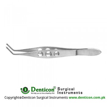Troutman Superior Rectus Forcep Angled - 1 x 2 Teeth Stainless Steel, 11 cm - 4 1/4"